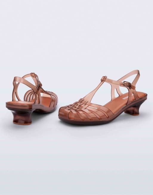 Melissa Vixen kitten heels in clear brown, 3 of 4