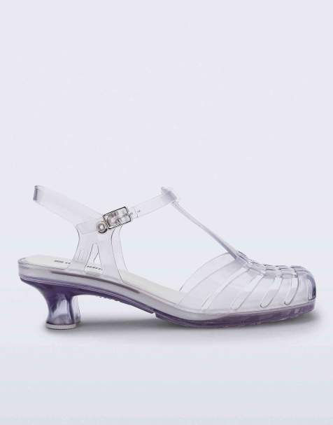 Melissa vixen kitten heels in clear - view 1