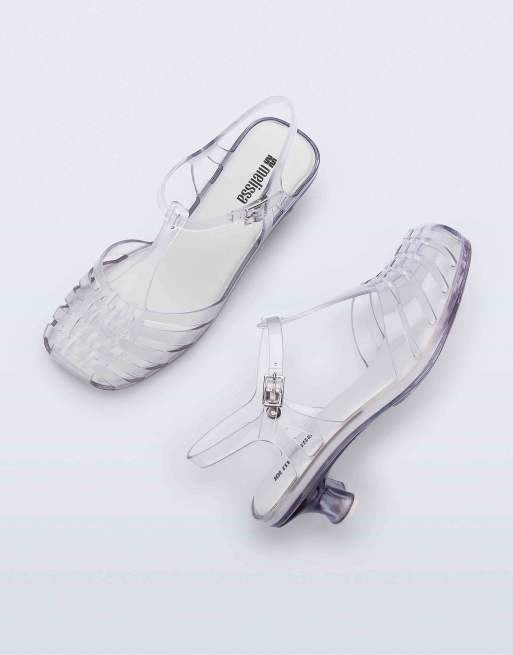 Melissa vixen kitten heels in clear, 4 of 4