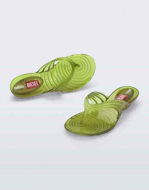 Melissa x Diesel Quantam thong sandal in transparent yellow, 4 of 4