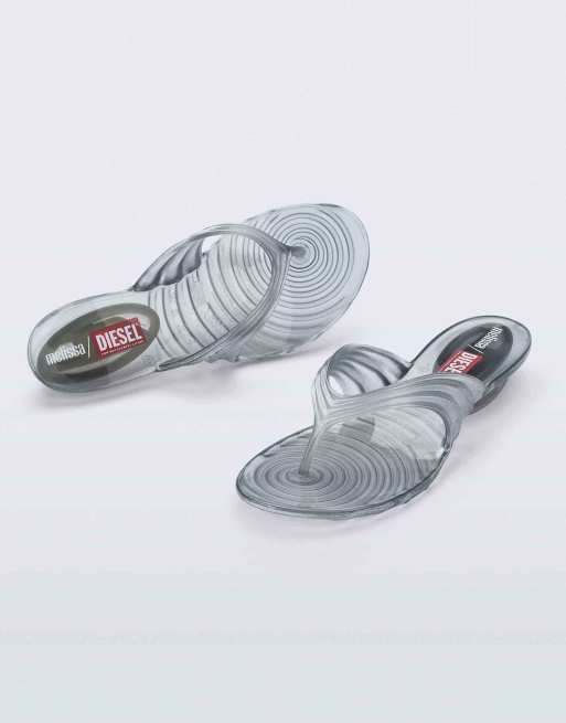 Melissa x Diesel Quantam thong sandal in transparent, 3 of 4