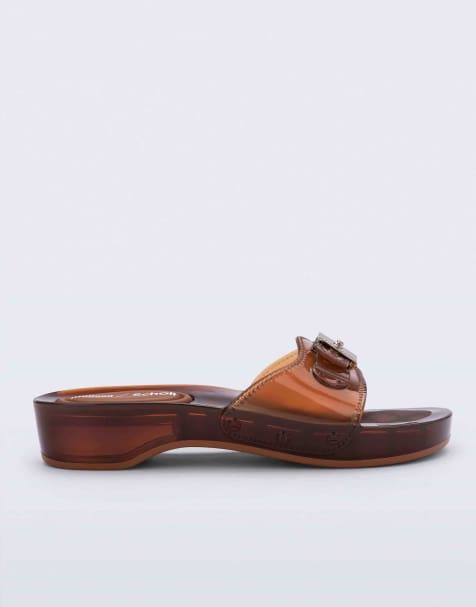 Melissa x Scholl Pescura heel in clear brown - view 1