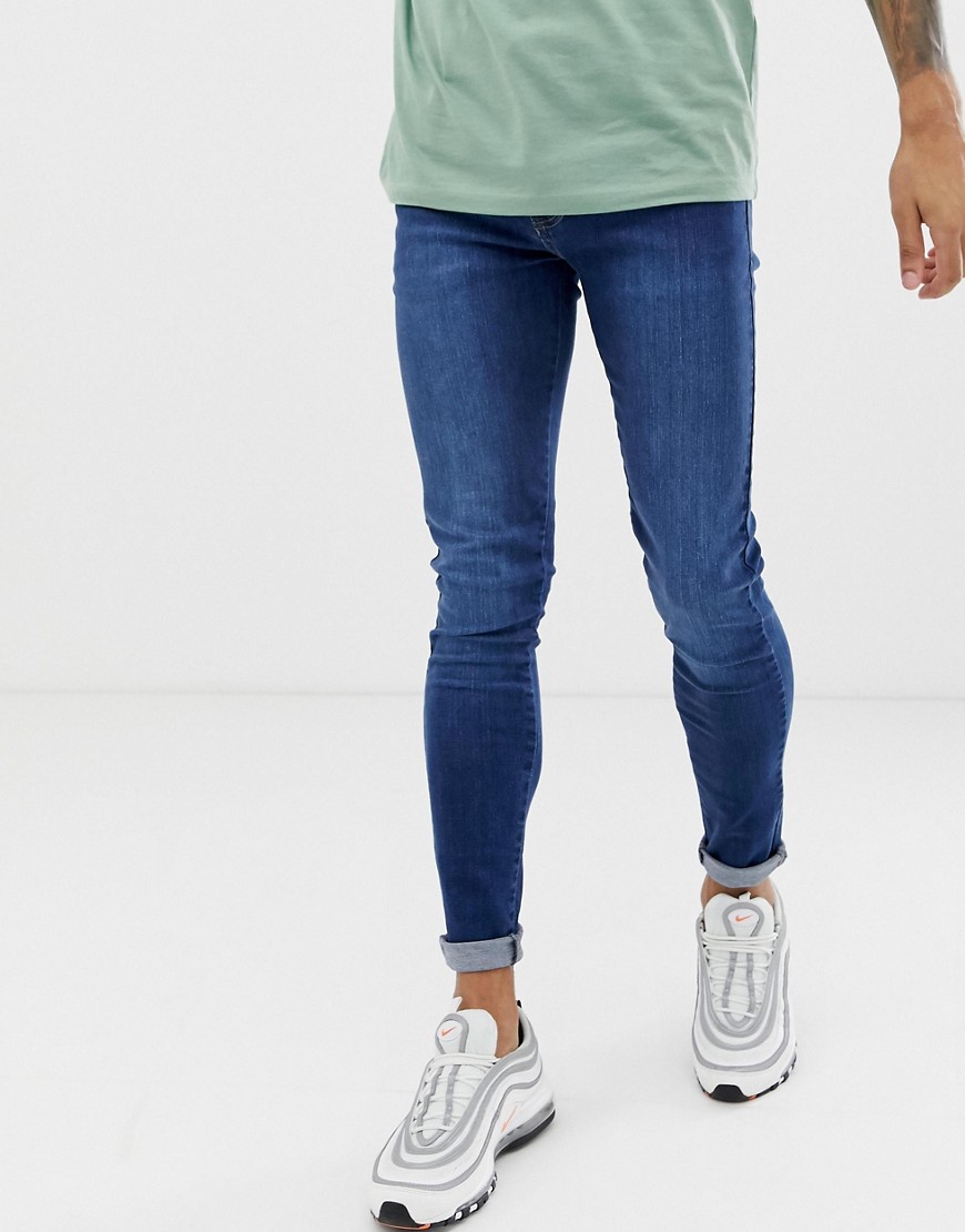 Mellemblå super-skinny jeans fra APT