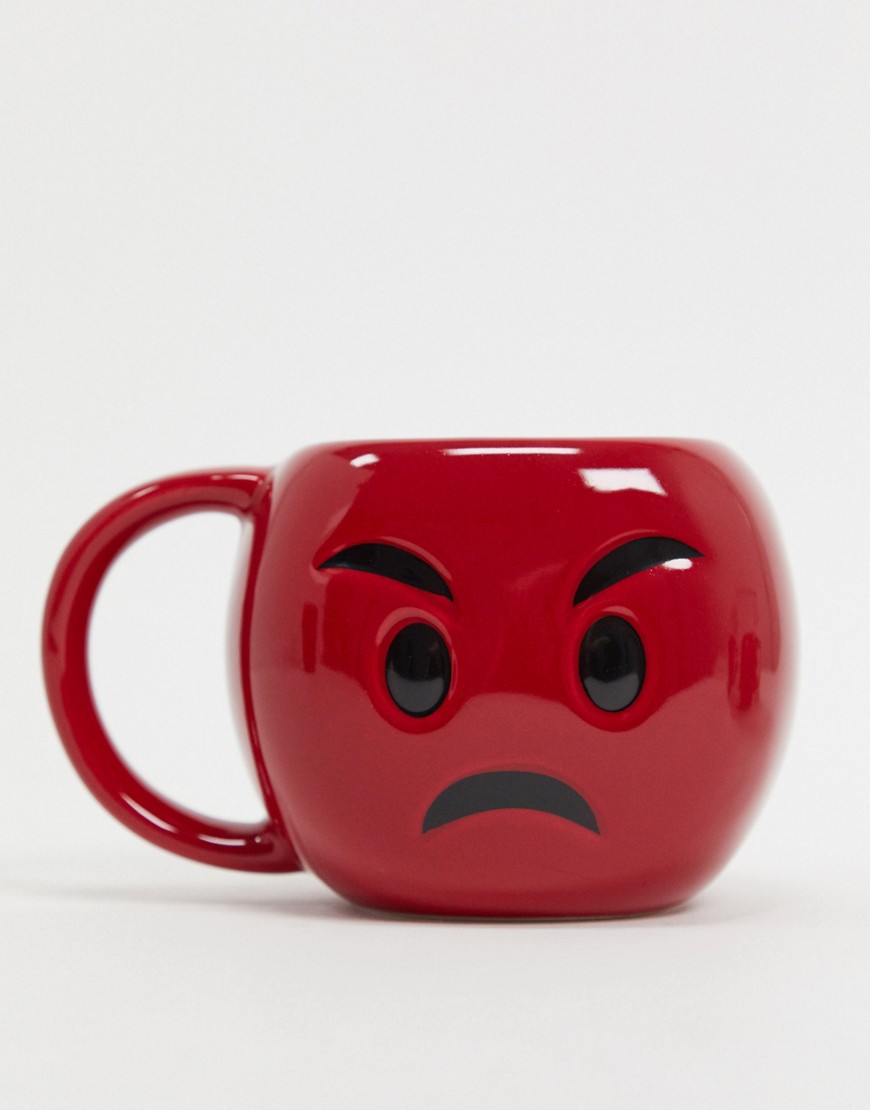 Menkind angry face mug-Red