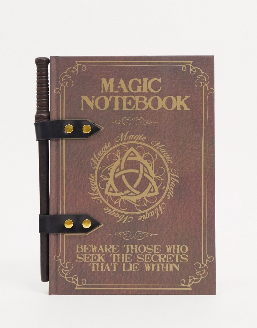 Menkind notebook and wand pen-Brown