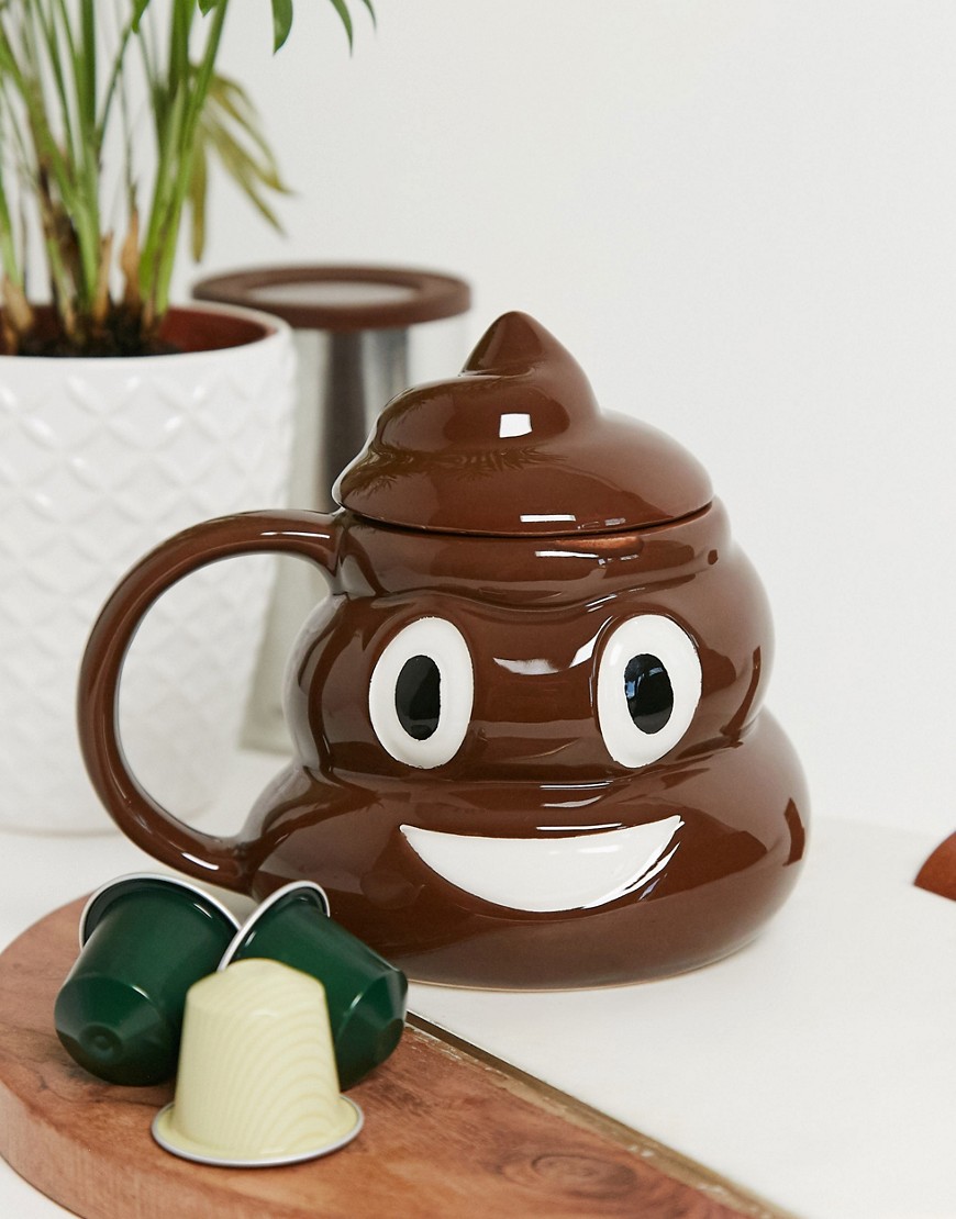 Menkind poo mug-Brown