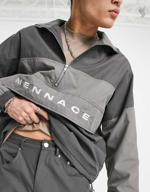 Mennace baggy cargo pants in washed black with strap details and patch pockets, 4 of 4