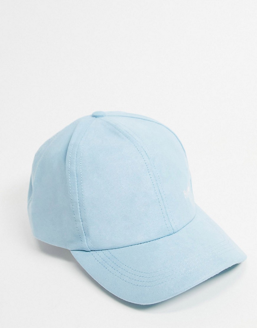Mennace baseball cap with logo embroidery in denim blue-Blues