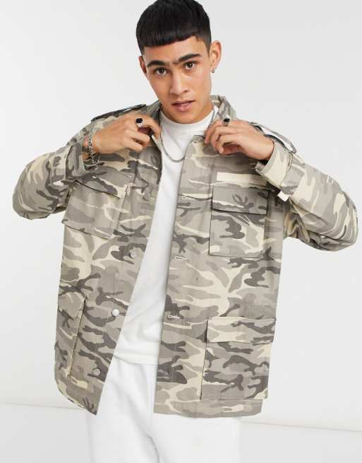 Camo cargo jacket on sale mens