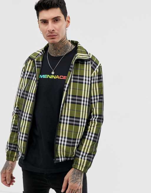 Mennace check jacket in yellow check