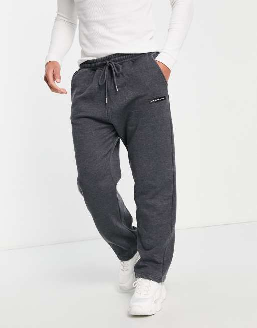 Mennace co-ord loose fit joggers in dark grey