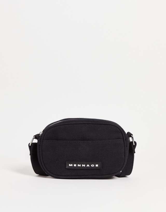 Mennace cross body bag in black