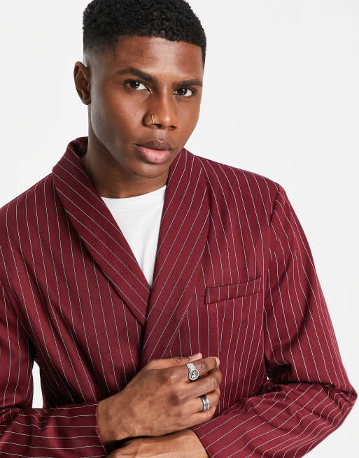 Red on sale pinstripe blazer