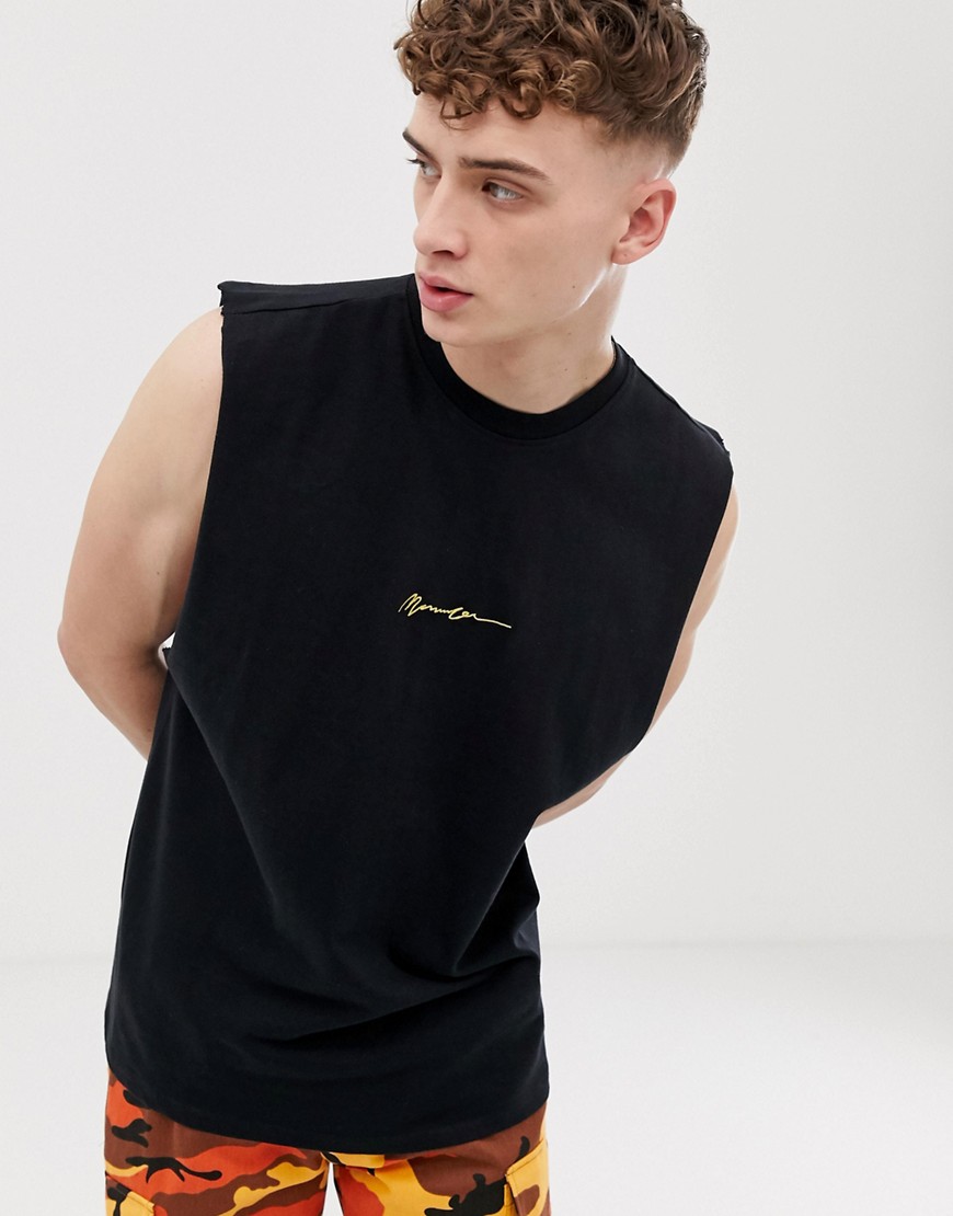 Mennace - Essential - Hemdje met logo-Zwart