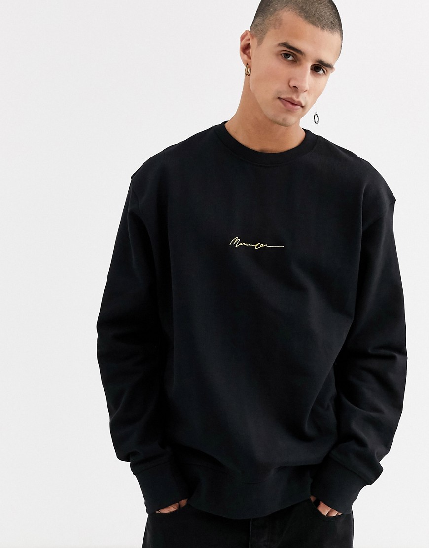 Mennace essential - Oversized sweater in zwart