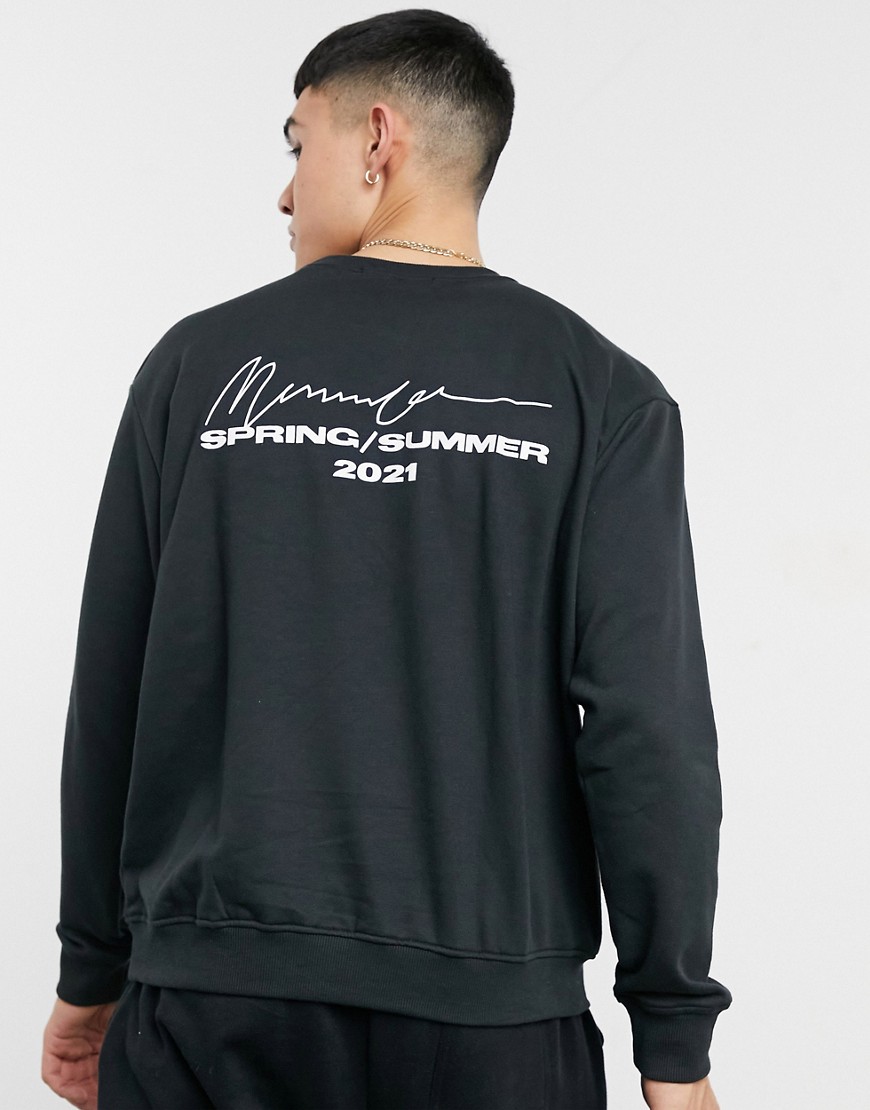 Mennace essential regular sweatshirt in black