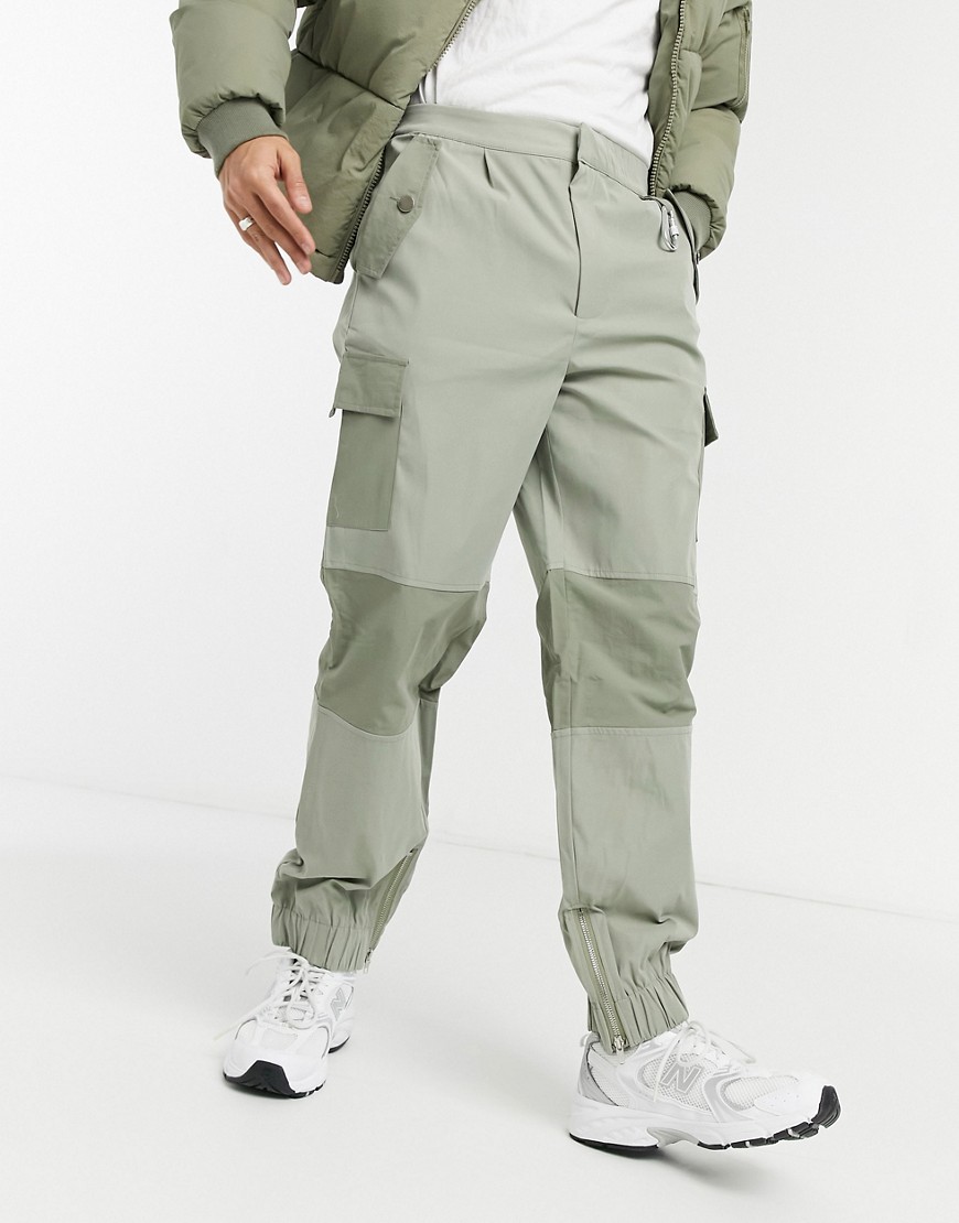 Mennace hardware cargo pants in gray-Grey