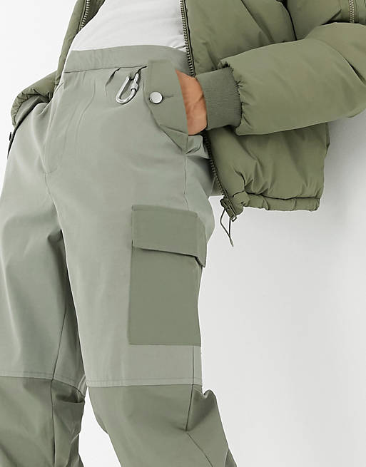 Men Mennace hardware cargo trousers in grey 
