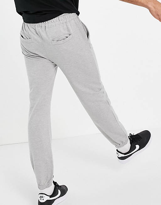 Men Mennace joggers in grey with logo placement print 