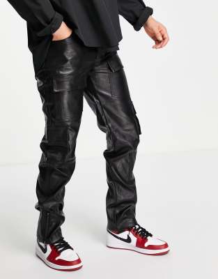 leather combat trousers