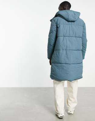 teal puffer coat