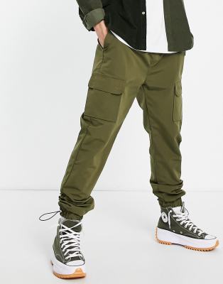 Mennace Nylon Cargo Pants In Dark Green - Part Of A Set | ModeSens