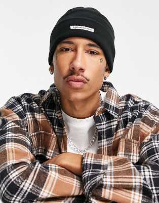 Mennace ribbed beanie in black - ASOS Price Checker