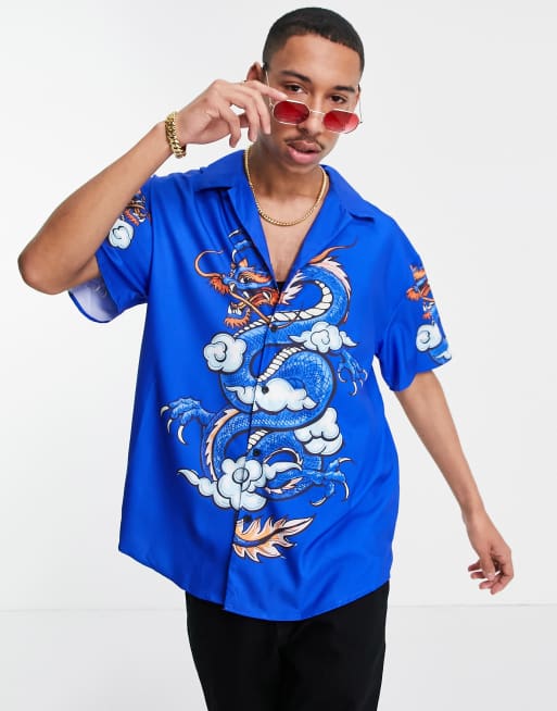 Blue store dragon shirt