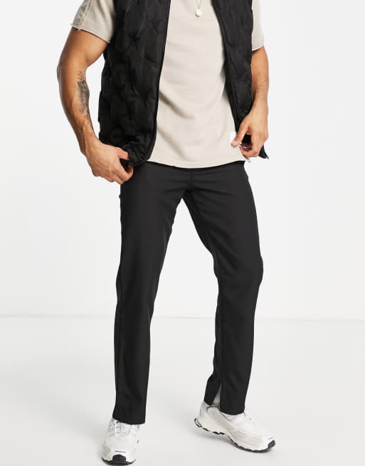 Mennace tailored trousers in black with zip hem