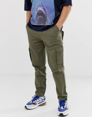 khaki utility trousers