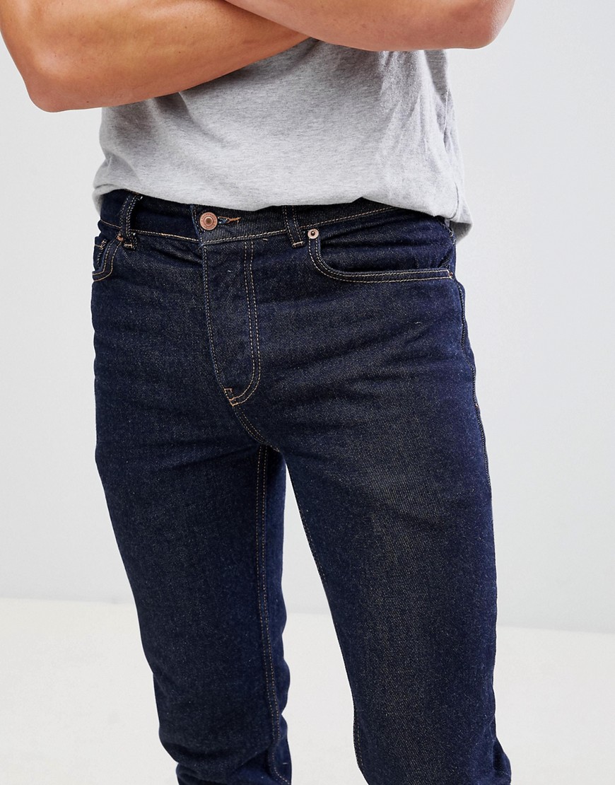 Mennace - Wallace - Blauw effen smalle jeans