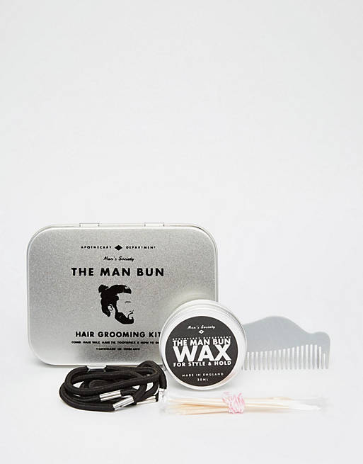 Men's Society The Man Bun Hair Kit