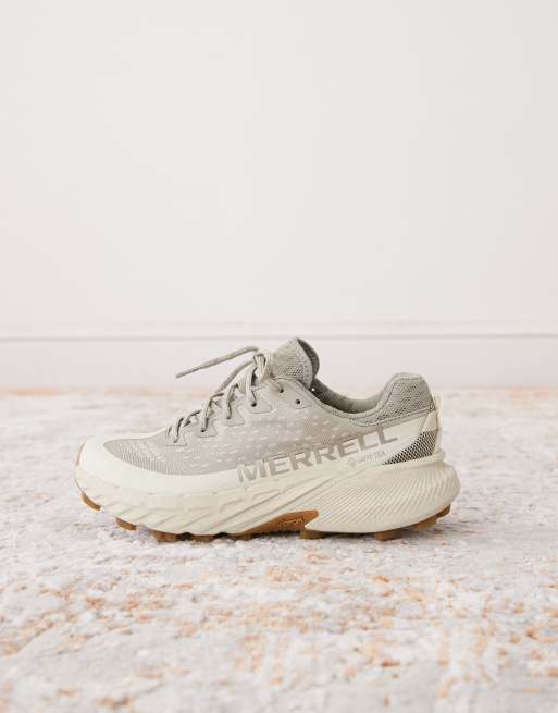 Merrell - Agility Peak 5 GTX - Grå-beige og gipshvide sneakers, 5 af 5