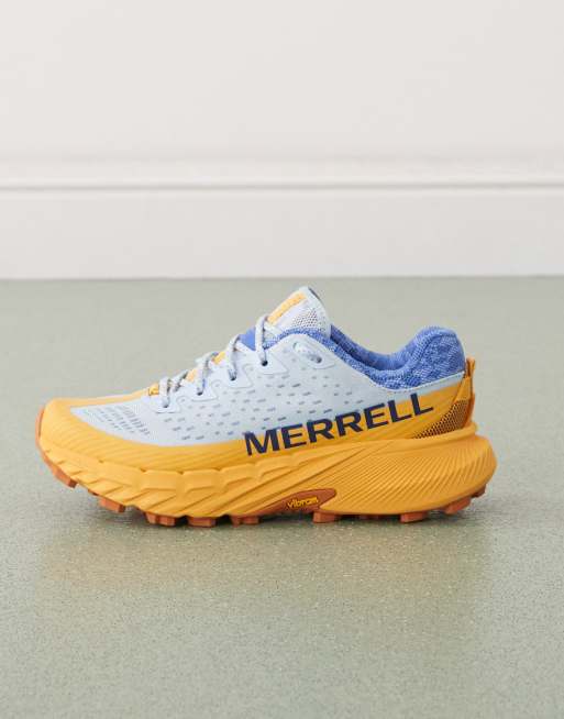 Merrell agility peak 5 sneakers in blue and orange | ASOS display picture 1