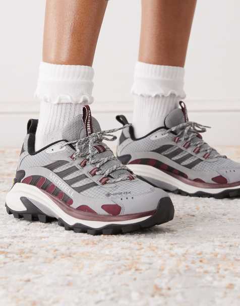 Merrell - Moab Speed 2 GTX - Grå og kirsebærrøde sneakers - view 1