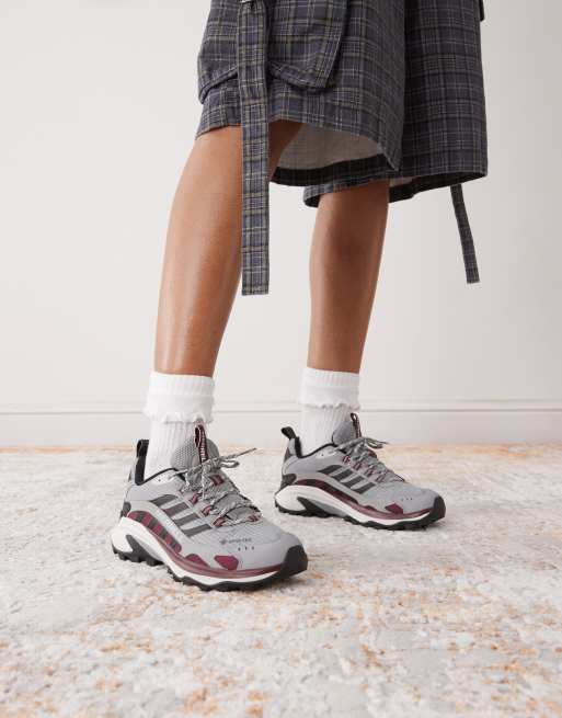 Merrell Moab Speed 2 GTX trainers in cement and cherry, 4 of 5