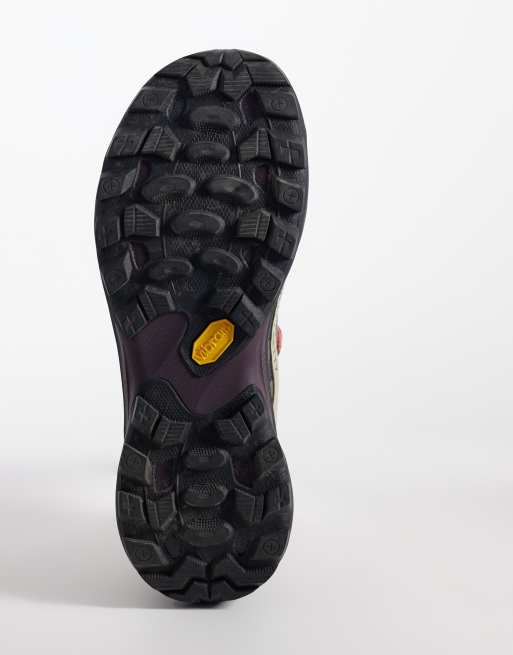 Merrell x Sweaty Betty sneakers in brown with check print, 3 of 5