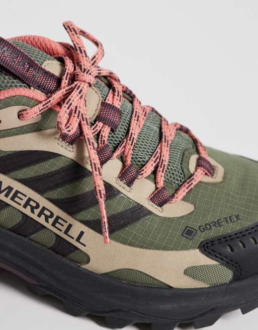 Merrell x Sweaty Betty sneakers in brown with check print, 5 of 5