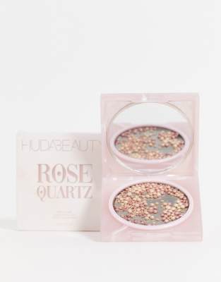 фото Мерцающий хайлайтер для лица huda beauty rose quartz-розовый цвет