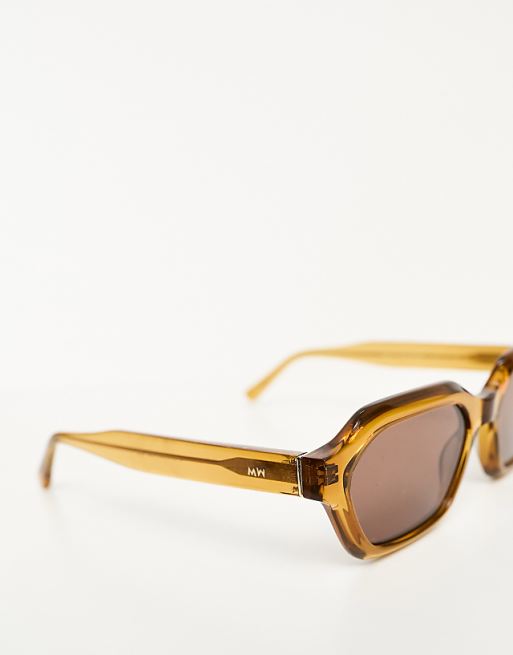 Messy Weekend anthony hexagonal sunglasses in brown | ASOS Messy Weekend anthony hexagonal sunglasses in brown | ASOS