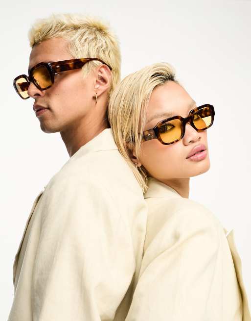 ASOS - Lunettes de soleil aviateur à verres jaunes