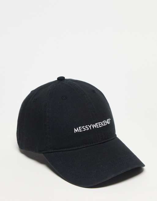 Messy Weekend logo cap in black | ASOS