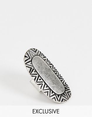 фото Металлическое кольцо с гравировкой sacred hawk-серебряный