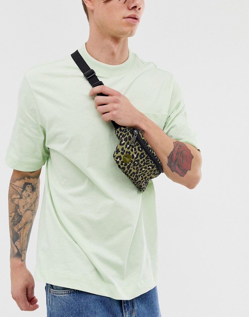 Mi-Pac Leopard bum bag in khaki-Green