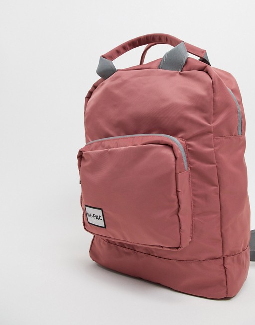 Mi-Pac nylon tote backpack in rose pink