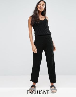 black lounge jumpsuit