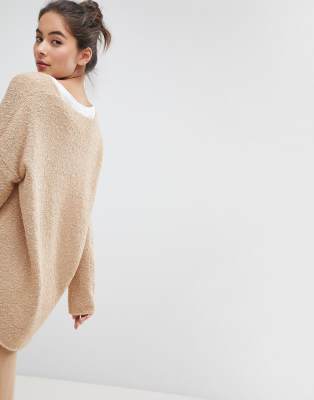 camel oversized sweater