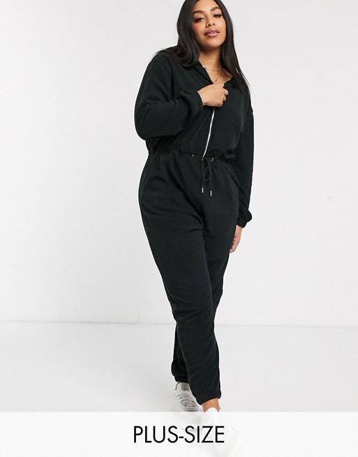 Micha Lounge Curve long sleeve jumpsuit with hood | ASOS