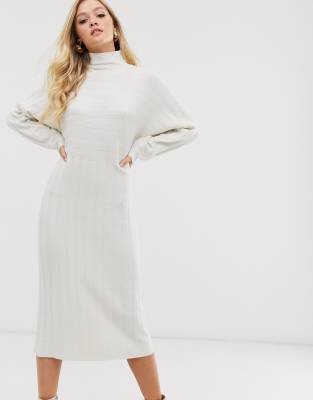 white long jumper dress