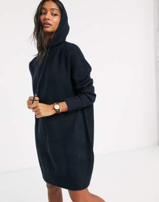 hooded knit dress